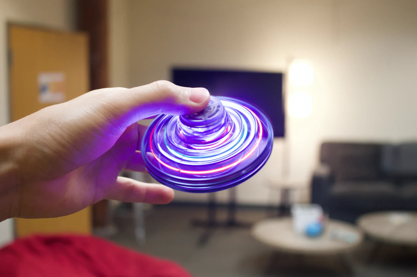 Flynova Mini Drone LED UFO Type Flying Helicopter Spinner Fingertip Upgrade Flight Gyro Drone Toy Kids Gift